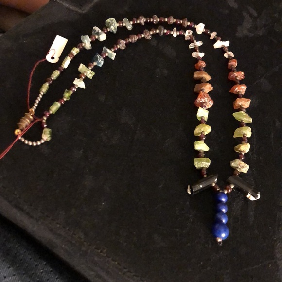 VTG 24”Green Garnet/Garnet/Tourmaline/Lapis lazuli/Etc -Natural Stone Necklace - Picture 10 of 16